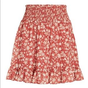 INTERMIX Reese Floral Chiffon Mini Skirt
